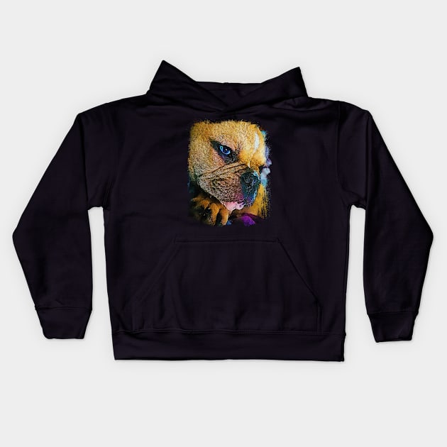 Cool French Bulldog Kids Hoodie by Leon Star Shop